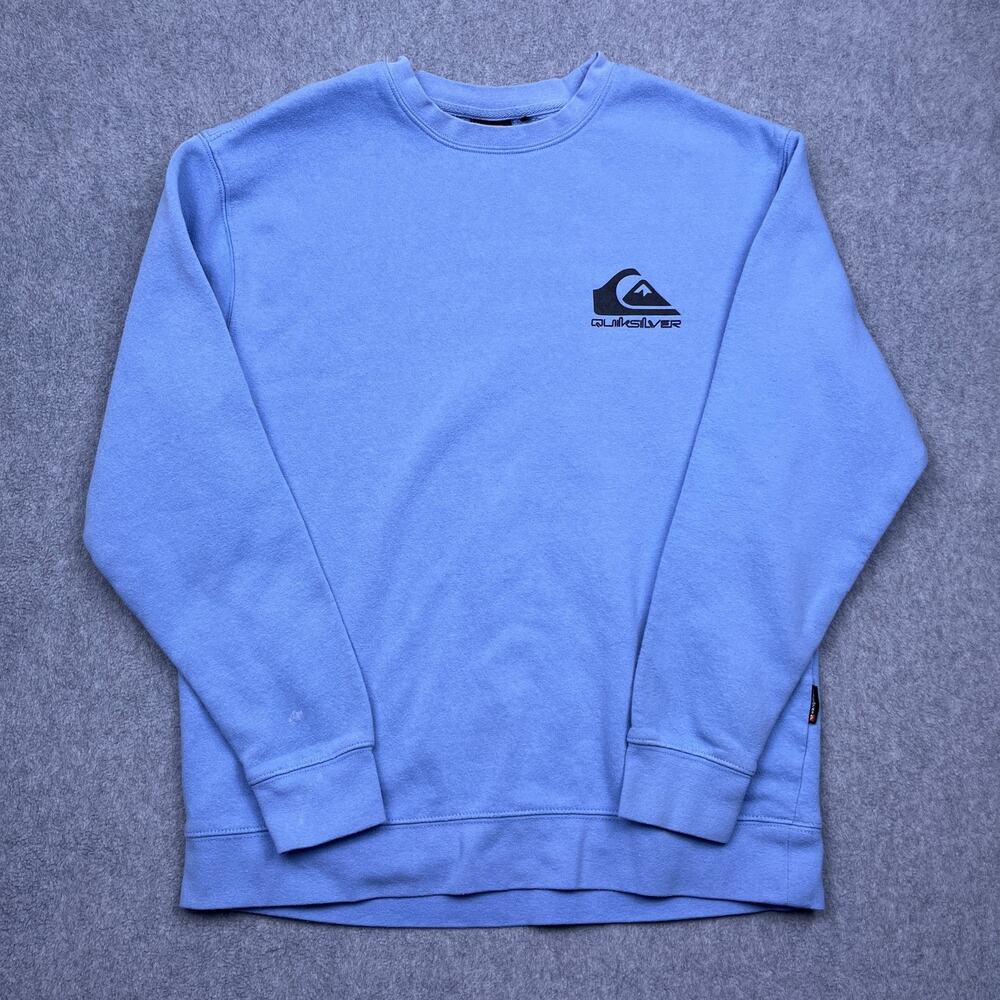 Quiksilver Sweatshirt Mens Medium Blue Pullover Long‎ Sleeve